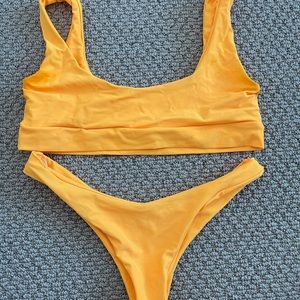 ZAFUL yellow Bralette style bikini set size large